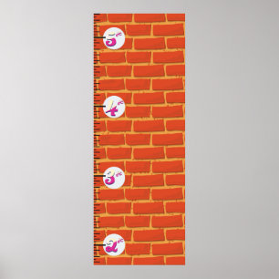 Bakstenen Muur Groeigrafiek Poster