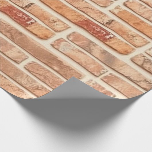 bakstenen muur hoge belichting cadeaupapier (Hoek)