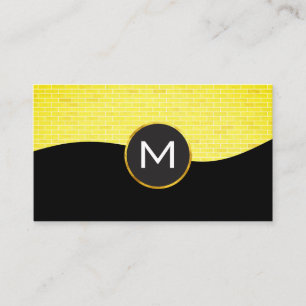 bakstenen muur Monogram Visitekaartje