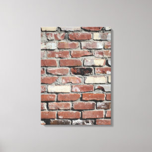 bakstenen muur rode muur bakstenen textuur achterg canvas afdruk