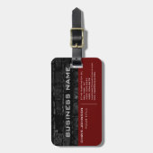 bakstenen muur rood zwart eigentijds bagagelabel (Voorkant verticaal)