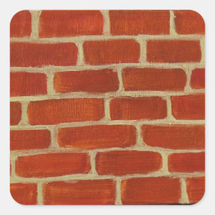 Bakstenen Muur Vierkante Sticker
