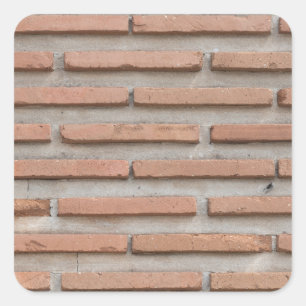 Bakstenen muur vierkante sticker