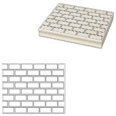 bakstenen muurkunststempel 	rubberstempel (Gestempeld)