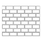 bakstenen muurkunststempel 	rubberstempel (Afrduk)