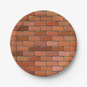 bakstenen wand papieren bordje