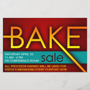 bakverkoop typografische flyers
