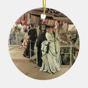 Bal aan boord door James Tissot, Victoriaanse kuns Keramisch Ornament