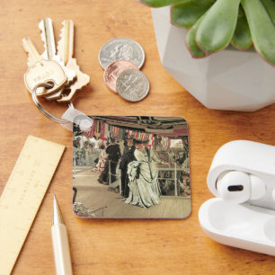 Bal aan boord door James Tissot, Victoriaanse kuns Sleutelhanger