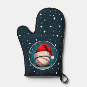 Bal de baseball avec Santa Hat Snowflakes
