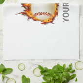 Bal de baseball personnalisé sur serviette de seco (Plié)