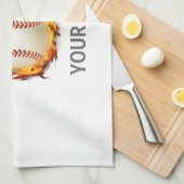 Bal de baseball personnalisé sur serviette de seco (Quart Plié)