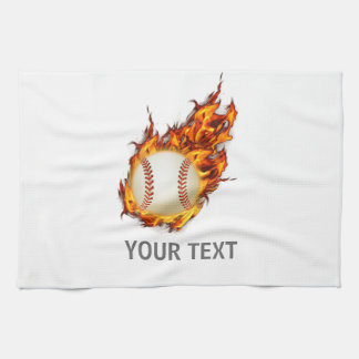 Bal de baseball personnalisé sur serviette de seco