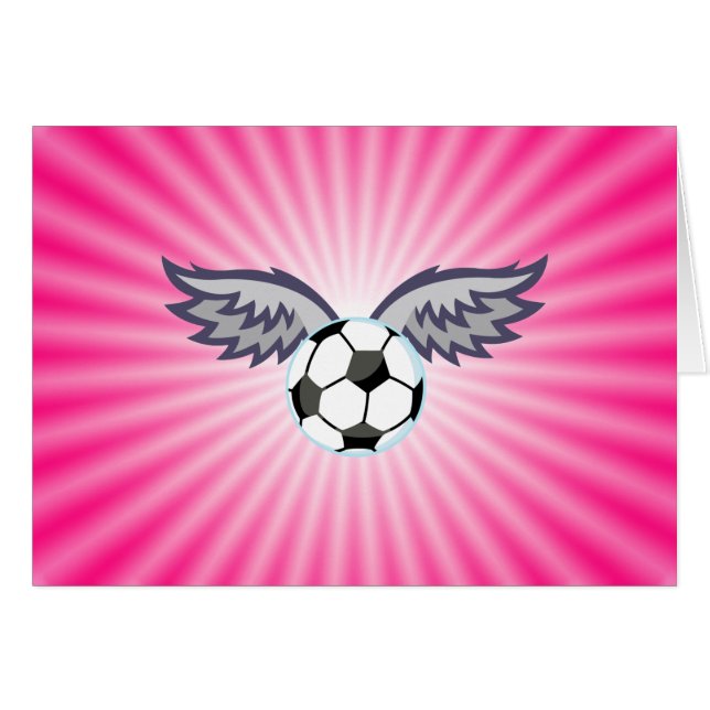 Bal De Football Ailes; Rose (Devant horizontal)