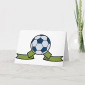 Bal De Football Et Cartes De Voeux De Ruban (Devant)