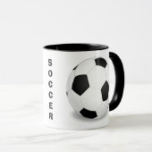 Bal de football Motif café Mug (Devant droit)