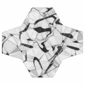 Bal de football noir et blanc en mouvement (Plat)