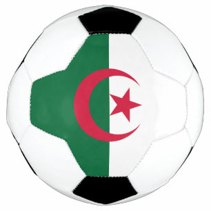 Bal de football patriotique avec drapeau d'Algérie