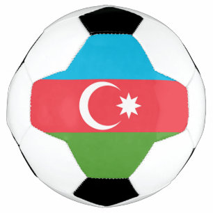 Bal de football patriotique avec drapeau d'Azerbaï