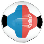 Bal de football patriotique avec drapeau de Kansas (Tourné)