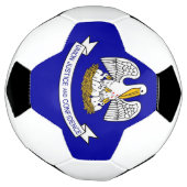 Bal de football patriotique avec drapeau de la Lou (Tourné)