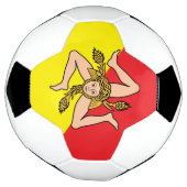 Bal de football patriotique avec drapeau de la Sic (Tourné)