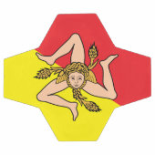 Bal de football patriotique avec drapeau de la Sic (Plat)