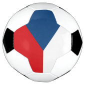 Bal de football patriotique avec drapeau de la Tch (Tourné)