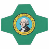 Bal de football patriotique avec drapeau de l'État (Plat)