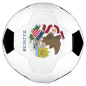 Bal de football patriotique avec drapeau de l'Illi (Tourné)