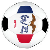 Bal de football patriotique avec Drapeau de l'Iowa (Tourné)