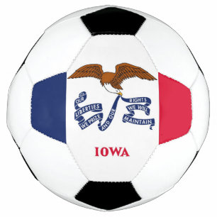 Bal de football patriotique avec Drapeau de l'Iowa