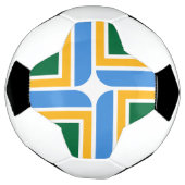 Bal de football patriotique avec drapeau de Portla (Tourné)