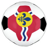 Bal de football patriotique avec drapeau de Saint- (Tourné)