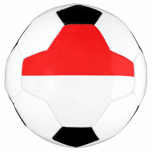 Bal de football patriotique avec drapeau d'Indonés