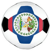 Bal de football patriotique avec drapeau du Belize (Tourné)