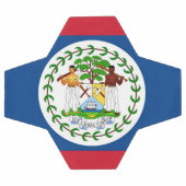 Bal de football patriotique avec drapeau du Belize (Plat)