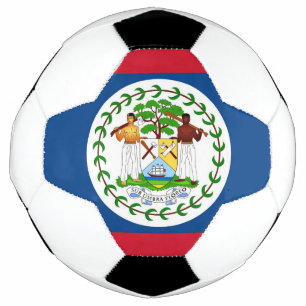 Bal de football patriotique avec drapeau du Belize