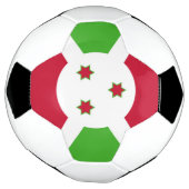 Bal de football patriotique avec drapeau du Burund (Tourné)