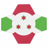 Bal de football patriotique avec drapeau du Burund (Plat)