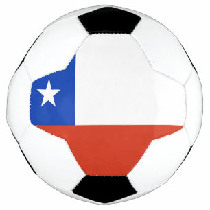 Bal de football patriotique avec drapeau du Chili