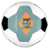 Bal de football patriotique avec drapeau du Delawa (Tourné)