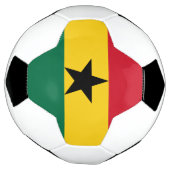 Bal de football patriotique avec drapeau du Ghana (Tourné)
