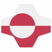 Bal de football patriotique avec drapeau du Groenl (Plat)