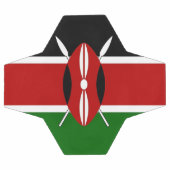 Bal de football patriotique avec drapeau du Kenya (Plat)