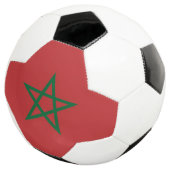Bal de football patriotique avec drapeau du Maroc (3/4)