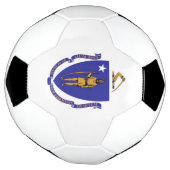 Bal de football patriotique avec drapeau du Massac (Tourné)