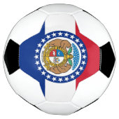 Bal de football patriotique avec drapeau du Missou (Tourné)