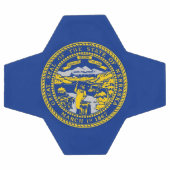 Bal de football patriotique avec drapeau du Nebras (Plat)