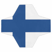 Bal de football patriotique avec drapeau finlandai (Plat)